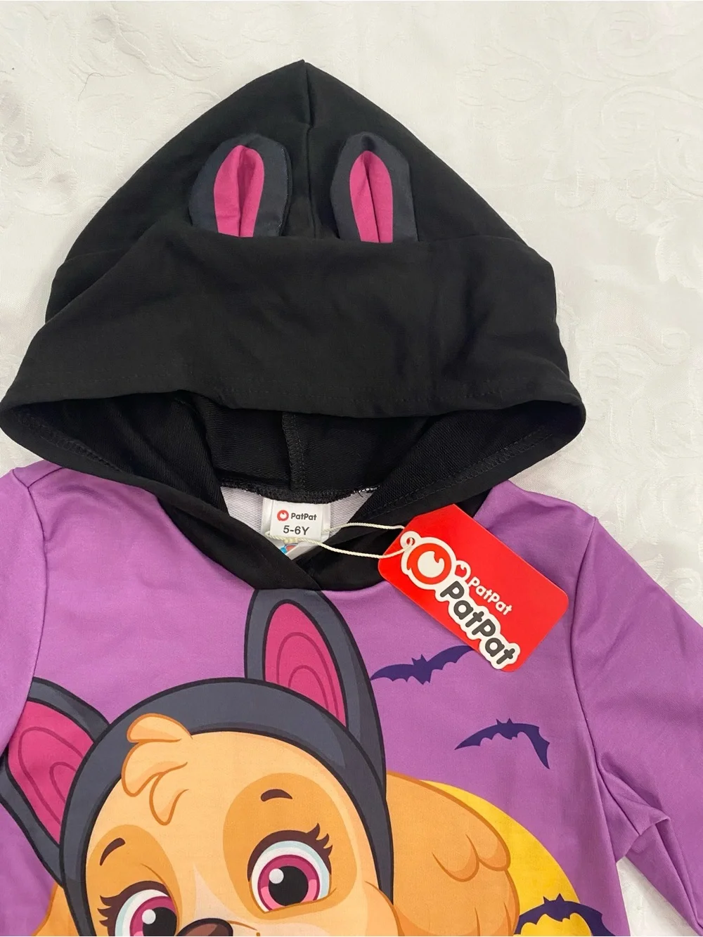 Patpat PAW Patrol Skye Purple Halloween Costume Pullover Hoodie, Size 5-6Y
